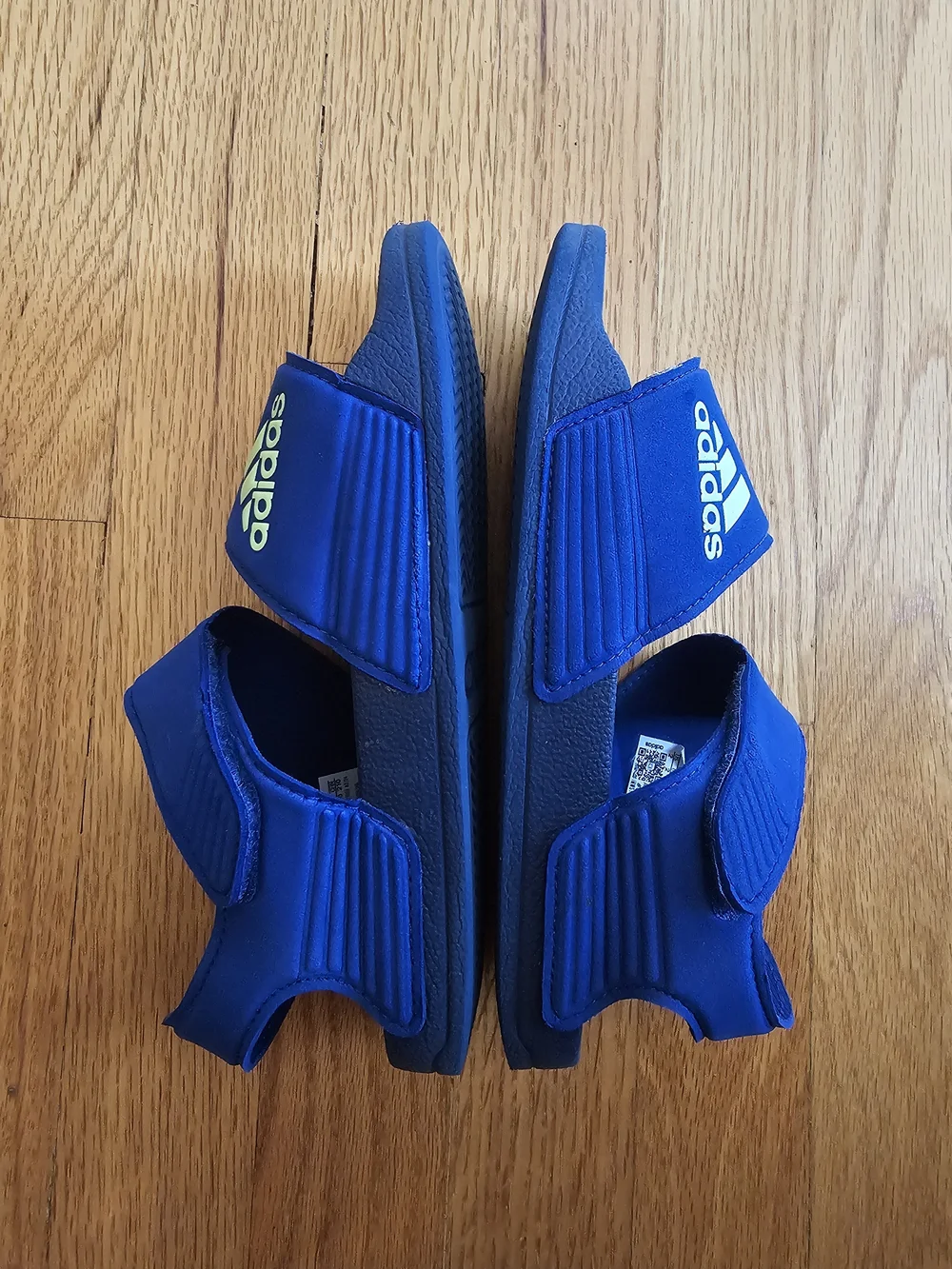 Adidas Adilette Kids Navy Blue Adjustable Strap Slide Sandals Size 2